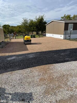 Tar and Chip Paving Before and After in Fort Worth, TX (2)